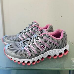 K-Swiss Tubes Run 100‎ Mesh Mens Size 7 Gray Pink  Running Shoes Sneakers